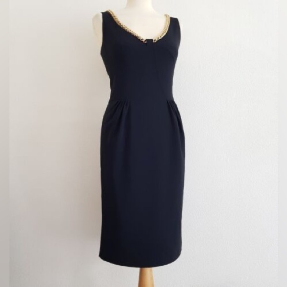 Moschino little black cocktail dress 30 yr anniversary label sz 10